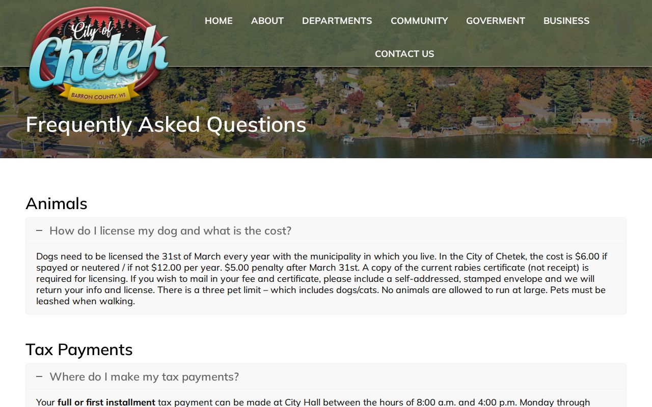 Chetek court docket fine questions and Police Station route
