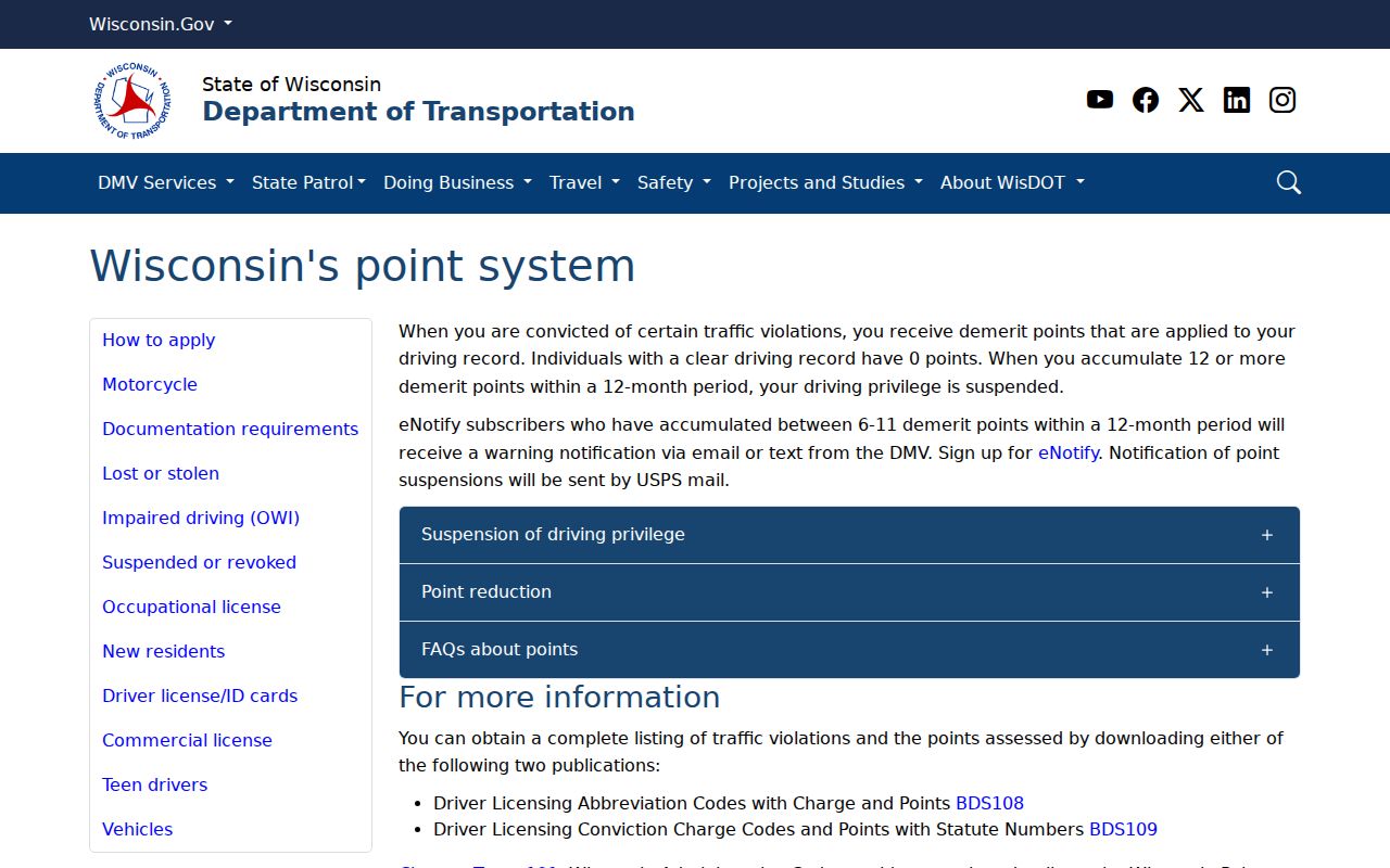 Wisconsin DOT driver file information separate from Barron County traffic court records